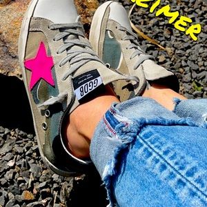 Golden Goose Superstars size 35 Camo Pink Star